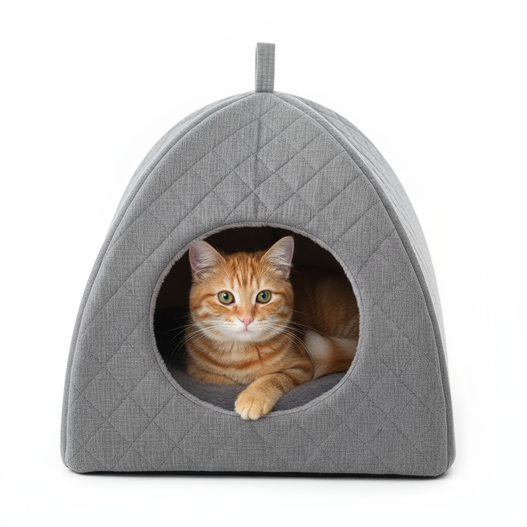 Casa com formato de iglu para gatos