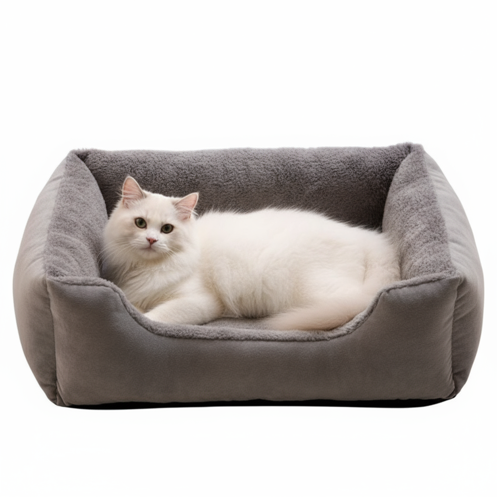 Cama cinzenta para gatos